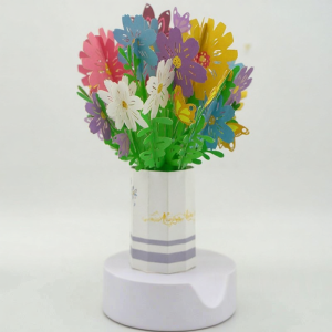 3D Colorful Printing Valentines Day Birthday Greeting Card