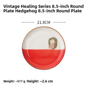 LOTUS BLUE | Home Use Ceramic Round Plate 8.5 Inches