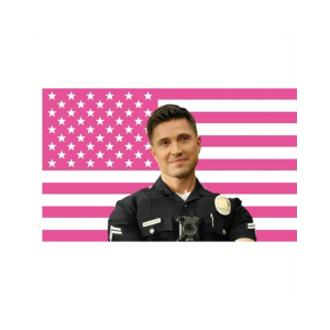 1pc MAGJIUKE Tim Bradford The Rookie American Flag Pink Patriotic Winter Decor