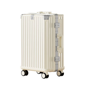 MIMANI | Thickened Aluminum Frame Luggage Suitcase For Travel Check-In Password Lock 20 Inch Universal Wheel Hardshell Suitcase