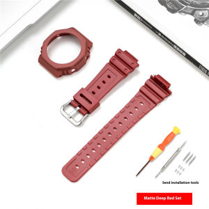 Rubber Watch Strap Case Bezel for Casio G-SHOCK GA-2100 GA-2110 Quick Release Men Sport Waterproof TPU Resin Band Modifying Kit