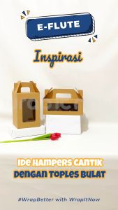 (isi 10 pcs) BOX EFLUTE 26x13x10 Jendela Polos dan 26x13x10 Natal Series / Dus Toples Lebaran Natal Imlek Gable Box Kaca Mika Jendela Tas Jinjing Kraft