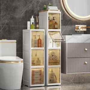 Flip Top Narrow Storage Cabinet 25cm