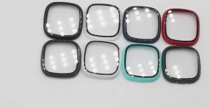 Glass+Case Full for Fitbit Versa 3 Protective Case Screen Protector Hard PC Matte Bumper Shell for Fitbit Sense All-Around Cover