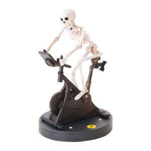 Outdoor Skeleton Decor Resin Skeleton Riding Bike Halloween Skeleton Garden Ornament Durable Home Decor