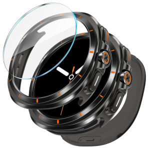 Miếng Dán Kính Cường Lực Samsung Galaxy Watch 8 Kèm Khung Bảo Vệ Kim Loại Cứng 40mm 44mm Vỏ Bảo Vệ Màn Hình Hợp Kim