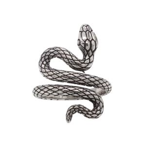 Kemstone thiết kế hình rắn nhẫn thép Titan cổ điển phong cách punk cho nam giới trang sức thời trang Quà Tặng