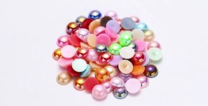 Imitation ABS Pearl Beads Flat Back 2 3 4 5 6 8 10 12 14 mm AB Colors Cabochon Half Round Bead Scrapbook Decoration DIY Jewelry