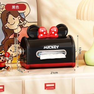 Creative Minnie Tissue Box Rectangular Plastic Home Decor Cute Cartoon Character Living Room Tabletop Luxury Tissue Holder