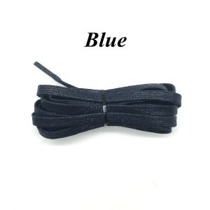 1Pair Waxing Cotton Shoelaces Flat Waterproof Shoe Laces Used For Boots Sneakers Casual Leather Shoe Accessories Black Shoelaces