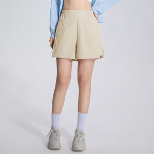 Quần Short Thể Thao Màu Tím Dễ Thương Cao Waist với túi