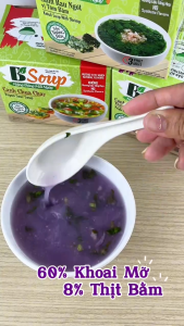 Combo 6 hộp Viên Canh Ăn Liền Canh Chua Chay Khoai Mỡ Rau Ngót Canh Lười Sấy thăng hoa BSoup