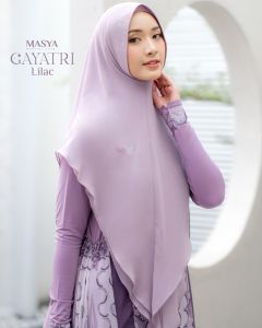 Set Gamis Dress Ceruty Babydoll Premium Syari Branded Ungu Lilac - Pink Salem - Cream - Dusty Purple - Black - Hitam Mewah Masya Syari OTerbaru Gayatri MADENIA SYARI By MASYA
