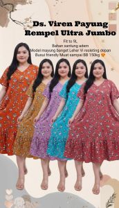Daster Rit Busui Payung Ultra Jumbo LD 180 / Daster Jumbo Super Payung BB 150kg+