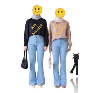 🇲🇾BOOTCUT DENIM JEANS FOR LADIES KAIN BERGETAHQUALITY TERBAIK READY STOCK HARGA MURAH.