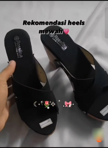 Sandal Wanita Terbaru 2025  Camelia Heels Silang Korean Style