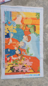 THÊU SẴN Tranh thêu chữ thập gia đình tết TT1556B 100*60cm thêu kín