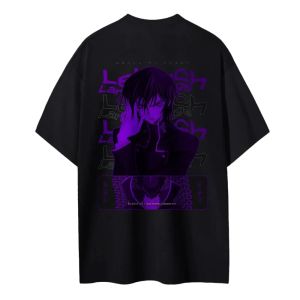 Bandai | New Code Geass T-Shirt Lelouch Lamperouge Lelouch Vi Britannia Quote Print Men Women Y2k Oversized Loose Fit Comfort Streetwear