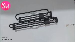 Gantungan Tarik Dorong Besi Rak Kolong Panci Wajan Serbaguna Dapur Kitchen Set Lemari