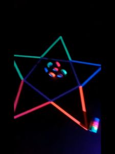 DIY 6pcs/Set Fluorescent UV Tape Blacklight Reactive Glow In The Dark Tape Neon Gaffer Tape For Christmas Party Decor