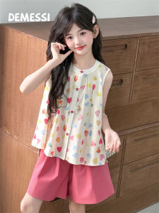 New Summer Floral Vest Set