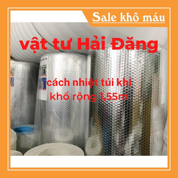 (Khổ rộng 15m x 2 mặt bạc x dày 4mm) Tấm cách nhiệt cách nhiệt túi khí 2 mặt bạccách nhiệt chống nóng trần nhà