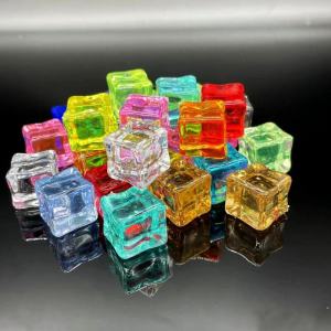 Simulation Fake Ice Cube Acrylic DIY Handmade Jewelry Accessories Color Thin and Glittering Luminous Hotel Restaurant Decoration Model