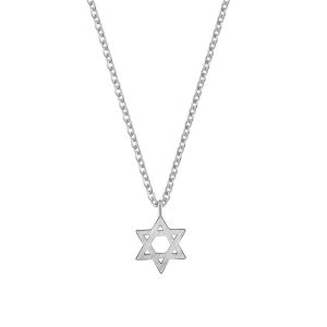 Màu Vàng Thép Không Gỉ Pentagram Mặt Dây Chuyền Vòng Đeo Cổ Cho Nữ Ngôi Sao Của David Choker Do Thái Trang Sức Hợp Thời Trang Phụ Kiện Kim Loại