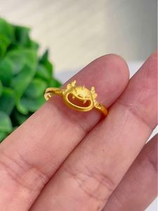 ASIX GOLD แหวนมังกรชุบทอง 24K แหวนผู้หญิง สีไม่เปลี่ยนเป็นสีดํา หรือปอกเปลือก ของขวัญชั้นเล็กน้อย