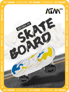 Doodle Skateboard Building Blocks Small Particle Printed Wheels Toy Scene Props Mini Figure Accessories Universal for Boys And Girls