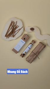 Nhang Thủ Công Gỗ Bách Cedar 3 Lành Hộp 30 Que 100 % Tự Nhiên Tặng Kèm Đế Chăm Không Hóa Chất Xông Thơm