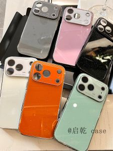 Shiny Pure Color Matte Finish iPhone Case with Lens Protection Sparkling Dust Minimalist Design High-End Feel for Apple Promax