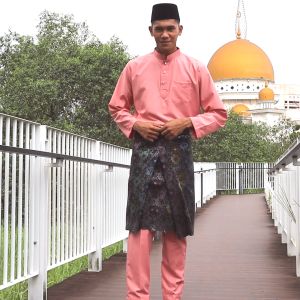 【 BAJU RAYA 𝟐𝟎𝟐𝟒 】READY STOCK Baju Melayu Slim Fit Dewasa & Budak WARNA PEACH SEPASANG Kain Cotton 👉🏻 C014BM BMC
