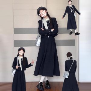 CAOZIMUYI | French Preppy Style Suit Dress