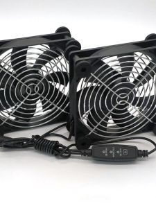 Dual-Ball Bearing Desktop Notebook Router USB Port Fan Speed Adjuster Heat Sink 12-14cm Computer Hardware Monitor Accessories