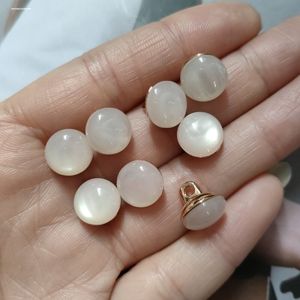 Cúc Cài Trang Sức Đá Mắt Mèo Kim Loại Cúc Cài Trang Sức Dễ Phối Hình Tròn Cho Nữ Áo Dệt Kim Áo Sơ Mi Sáng Ngọc Cao Cấp