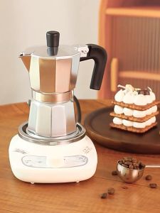 กาชงกาแฟ อลูมิเนียม 100-300มล ขนาดของ 150-300มล มอคค่าพอท กาต้มกาแฟสดแบบพกพา เครื่องทำกาแ