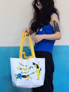 Trendy Large Capacity Waterproof Shopping Bag Womens Handbag Eco-friendly Vegetable Buying Bag  Style Durable Shoulder Bag