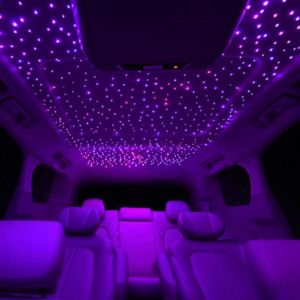 new hot Fiber Optic LED lights Double Head Starry Sky Music Control Car Roof Ceiling kit Smart APP Twinkle color lamp 4M Fiber