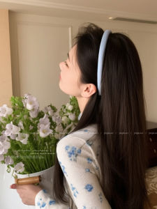 Blue Sponge Headband Womens High Skull Top Elegant Face Wash Non Slip Hair Pressing Hairpin Fancy Hair Tie Hairband Headdress