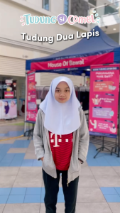 Tudung Sekolah Dua Lapis Two Layer Koshibo By Tudung Si Comel