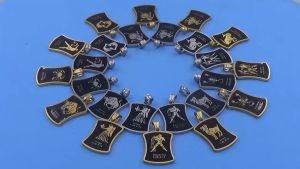 Mặt dây chuyền cung Song Tử - Gemini inox trắng kèm vòng cổ dây da đen + móc inox trắng Cung hoàng đạo