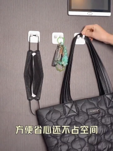 Wall Mount Punch-free Power Cord Storage Rack Hooks Kitchen Plug Adhesive Hooks Power Plug Socket Hanger Holder
