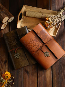 Retro A6 Loose Leaf Soft Leather Notebook Thickened Travel Drawing Blank Book Stamp Checking Portable A5 A7 Pocket Size Memo Diary Notebook