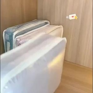 4 Túi Đựng Ga Trải Giường Có Thể Gấp Gọn Với Khóa Kéo Chắc Chắn Chất Liệu PVC Có Thể Đóng Kín Dùng Để Đựng Chăn Mền Và Đồ Dùng Khác Trong Tủ Quần Áo & Tủ Đựng Đồ