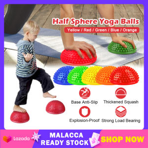 16cm Kid Balance Trainer Half Yoga Ball Inflatable Massage Point Stabilizer Pilates Fitness Balancing Ball Anti-Slip Exercise Massage Ball
