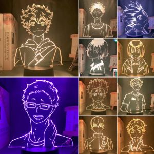 HAIKYUU 3D Acrylic LED Lamp Night Desk Lamp Oikawa Tsukki Tobio Kenma Akashi Suga Hinata Shoyo Bokut