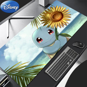 Bandai | 90x40cm Mouse Pad P-Pokemon Squirtle Gamer Notebook Games MousePad HD Print Keyboard Pad XXL Mousepad Mouse Mat Gaming Desk Mat