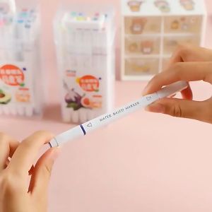 36 สี ปากกาสีมาร์คเกอร์ไฮไลท์ หมอนหัว มีหัวกลมและหัวเหลี่ยม แสดงในแท่งเดียว สีน้ำมันกันน้ำสําหรับวาดภาพระบายสี พิเศษลด 50% ❗❗