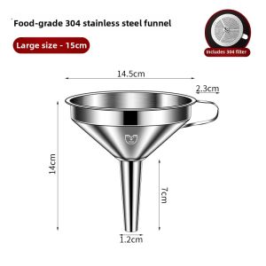 XIANXIANJIN | Stainless Steel Funnel with Filter